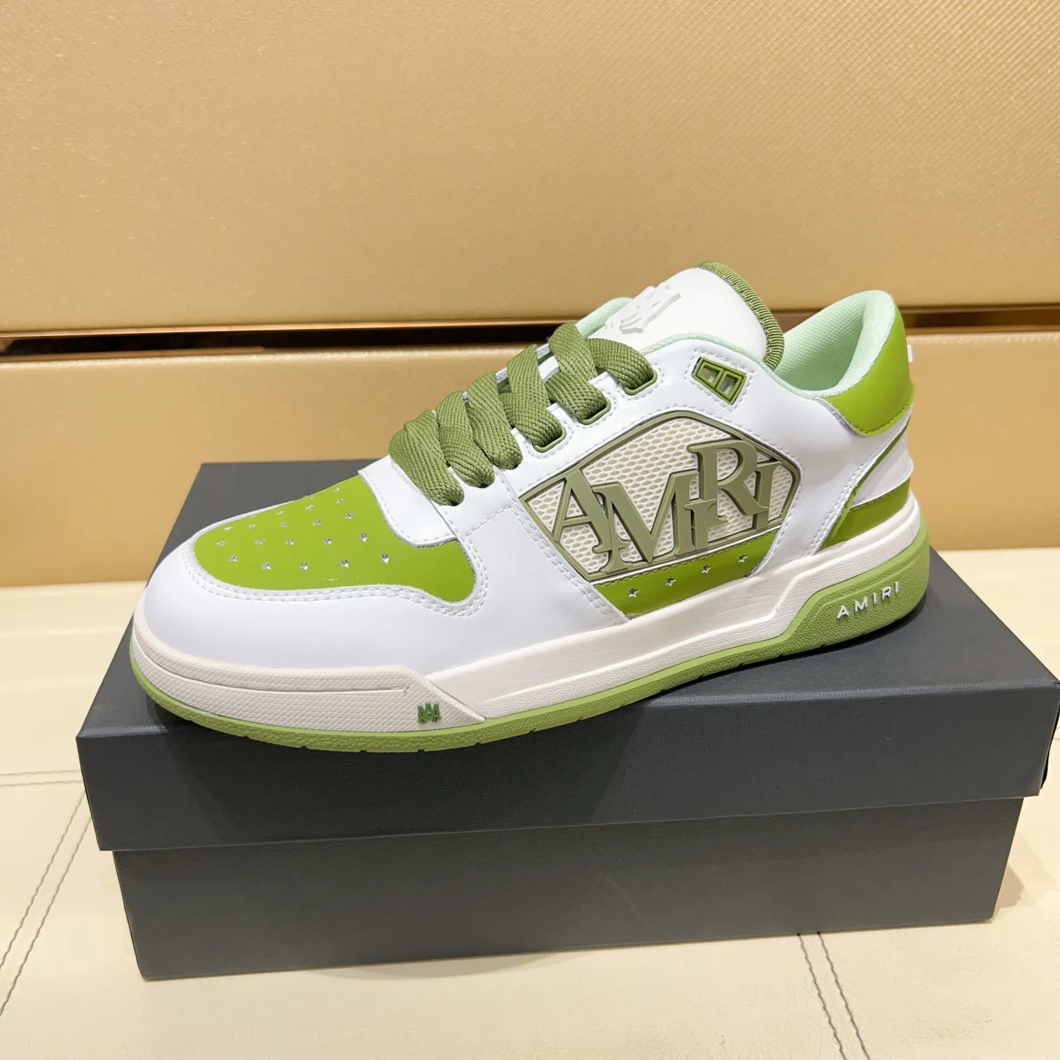 Men's men's shoes 💰500 [New style] 🌲🌲 Amiri - New Amiri trendy shoes, low-top casual sports shoes, the same style as celebrities, made of selected cowhide stitching, original outsole, comfortable on the feet, high-end workmanship, welcome to buy Size: 39-45 (customized for 46)